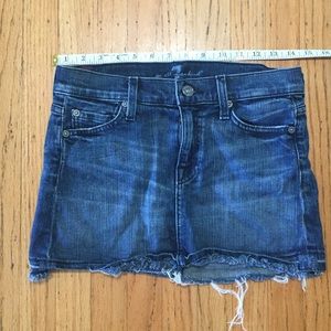 7- for all mankind jean skirt